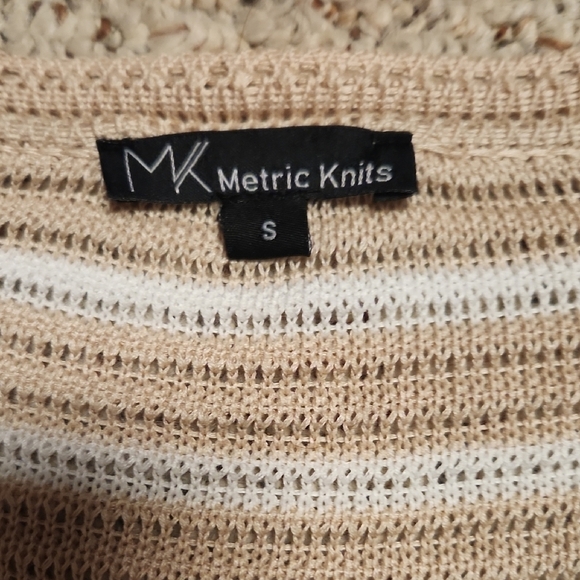 Beige Striped Cardigan - Picture 2 of 2